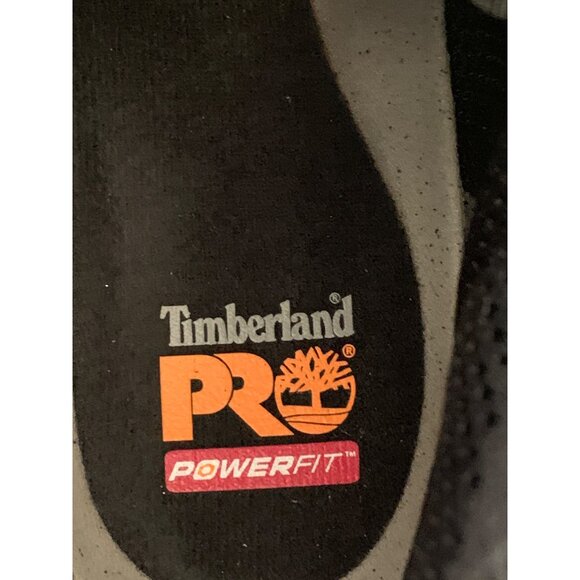 Timberland PRO Mens Black Work Boots 9M Safety Toe Leather EH Waterproof 8941 - Picture 4 of 8